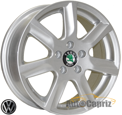 Диски Replica Skoda 7314 SIL R15 W6.0 PCD5x100 ET40 DIA57.1